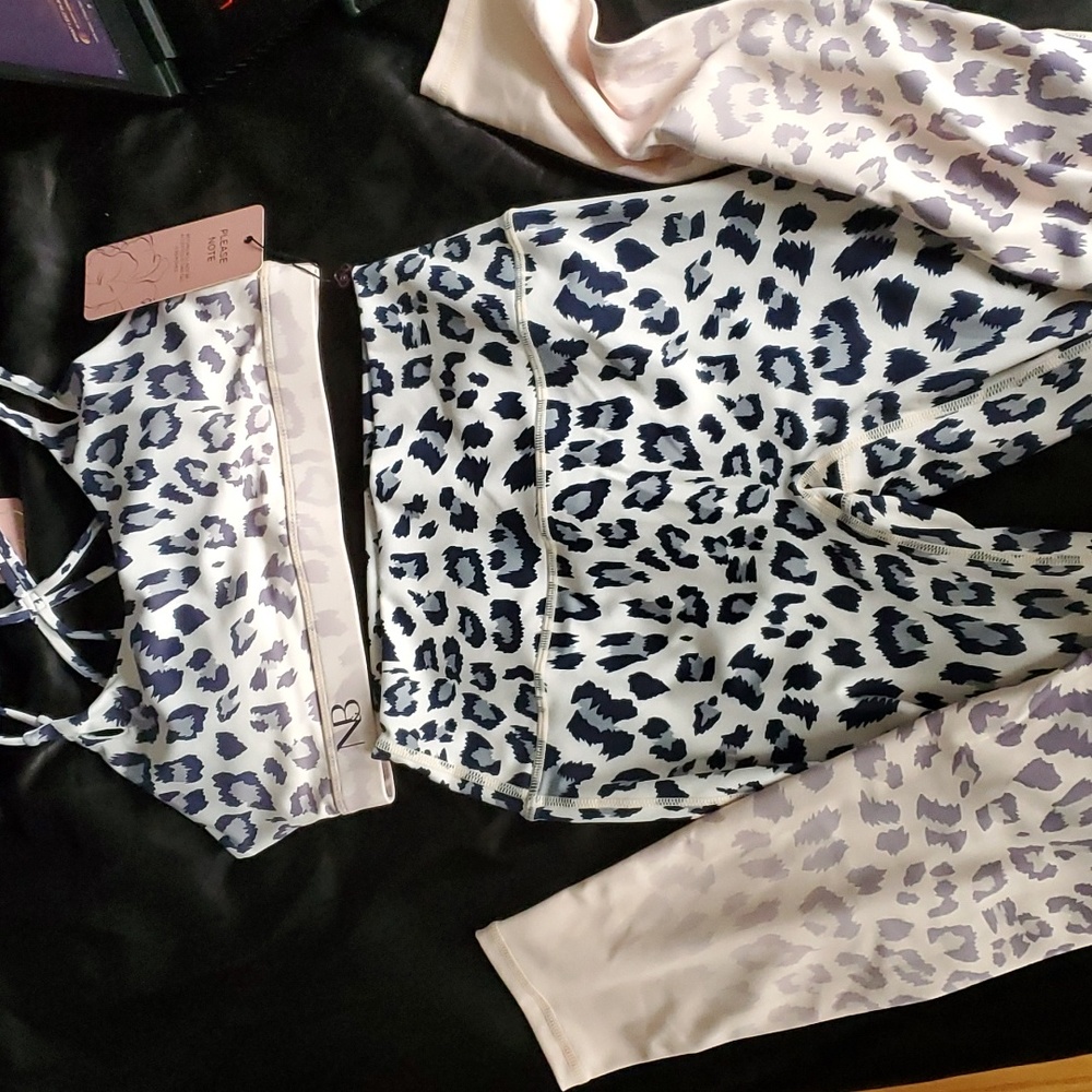 Woman's leopard workout set